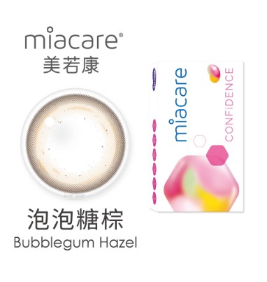 美若康糖果系列彩色月拋1片裝隱形眼鏡-泡泡糖棕